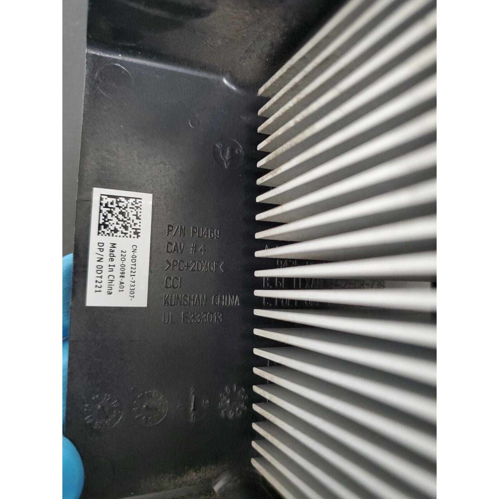 Dell DT221 Optiplex 740 CPU Proc Heatsink Shroud Assembly Dimension C521 0DT221