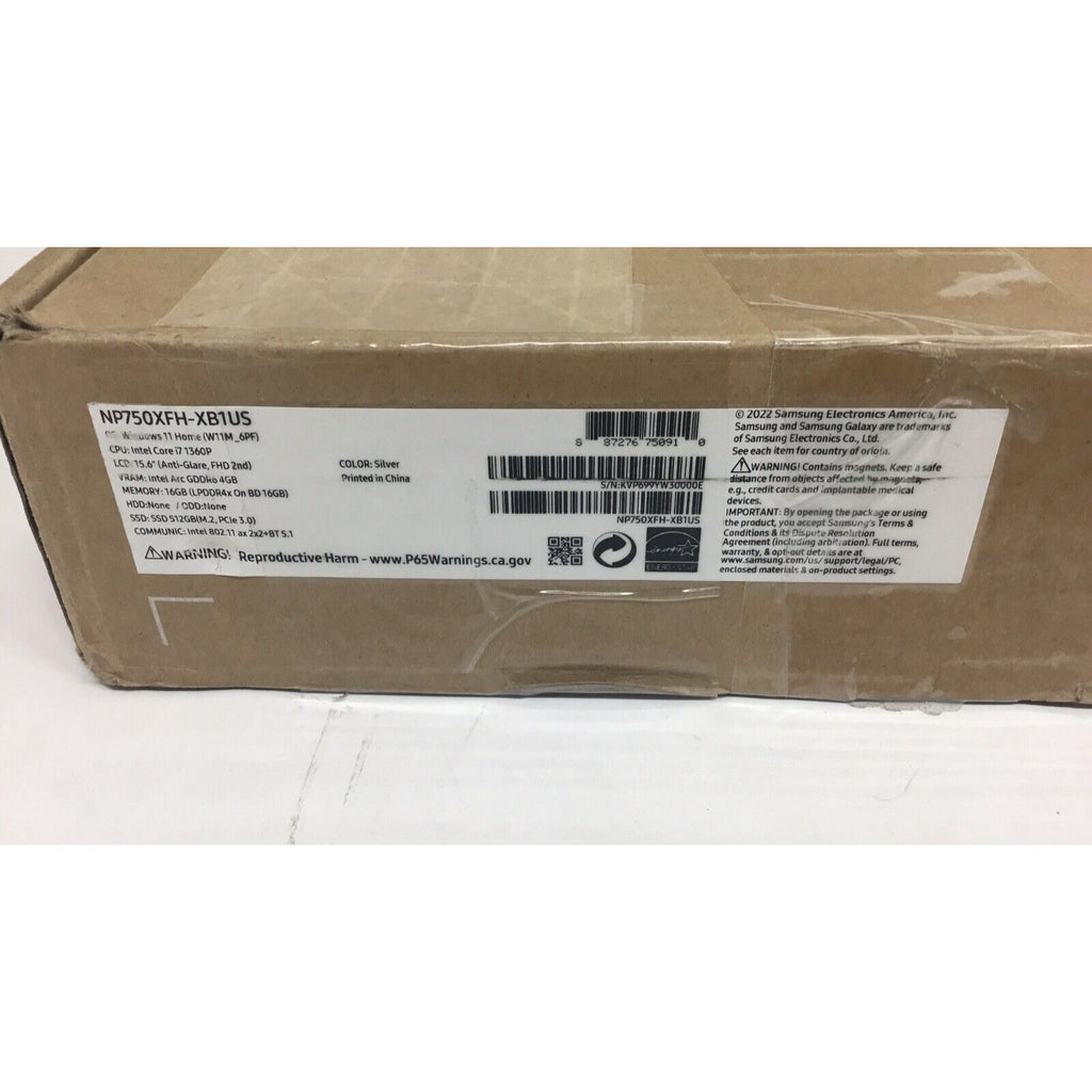 Samsung Galaxy Book3 15.6" FHD i7-1360P 16GB 512GB Wi-Fi 6 W11 - NP750XFH-XB1US