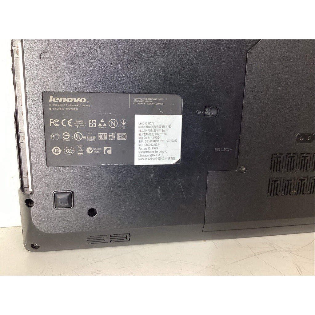 Lenovo G575 Laptop Model 4383 4GB RAM 320GB HDD - For Parts