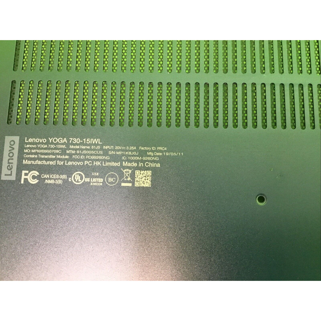 LENOVO IDEAPAD YOGA 730-15IKB BOTTOM BASE CASE COVER BLUE