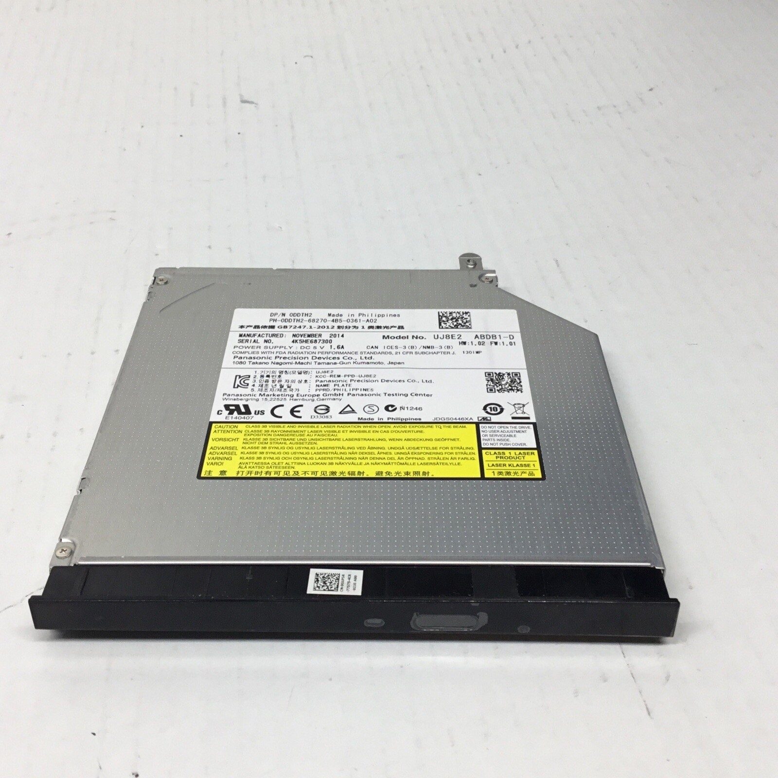 Laptop Dell Inspiron 15 3543 DVD Drive 0DDTH2 w Bezel 0GGP5R