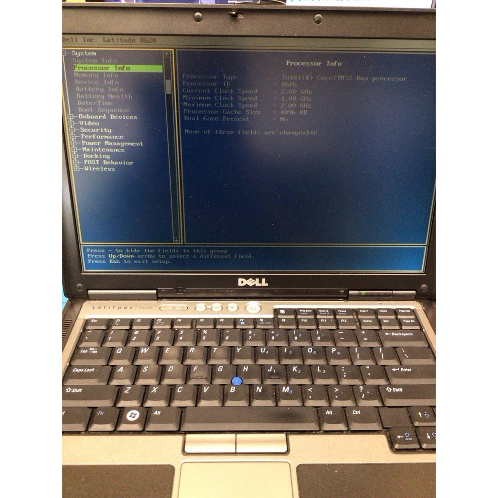 Dell Latitude D620 Intel Core 2 Duo 2.00 GHz FOR PARTS or REPAIR