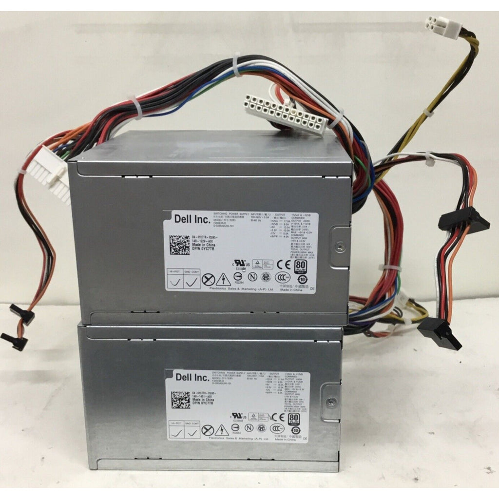 Lot of 2 OEM Dell Optiplex 390 790 990 3847 MT 265W PSU 0YC7TR POWER SUPPLY
