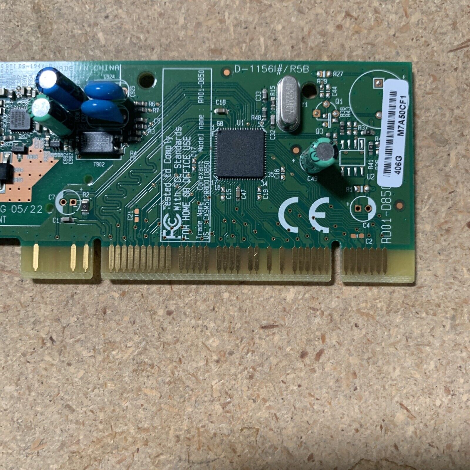 Dell Conexant 56K V.92 data PCI modem RD01-D850 FF959 - Low Profile Bracket Only