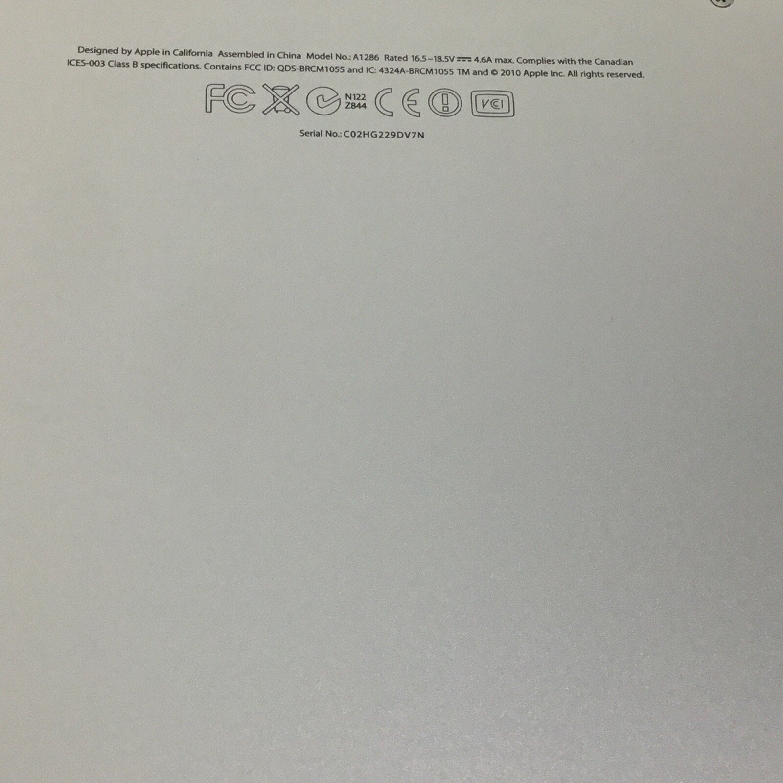 Apple MacBook Pro 15-inch Model-A1286 | For Parts