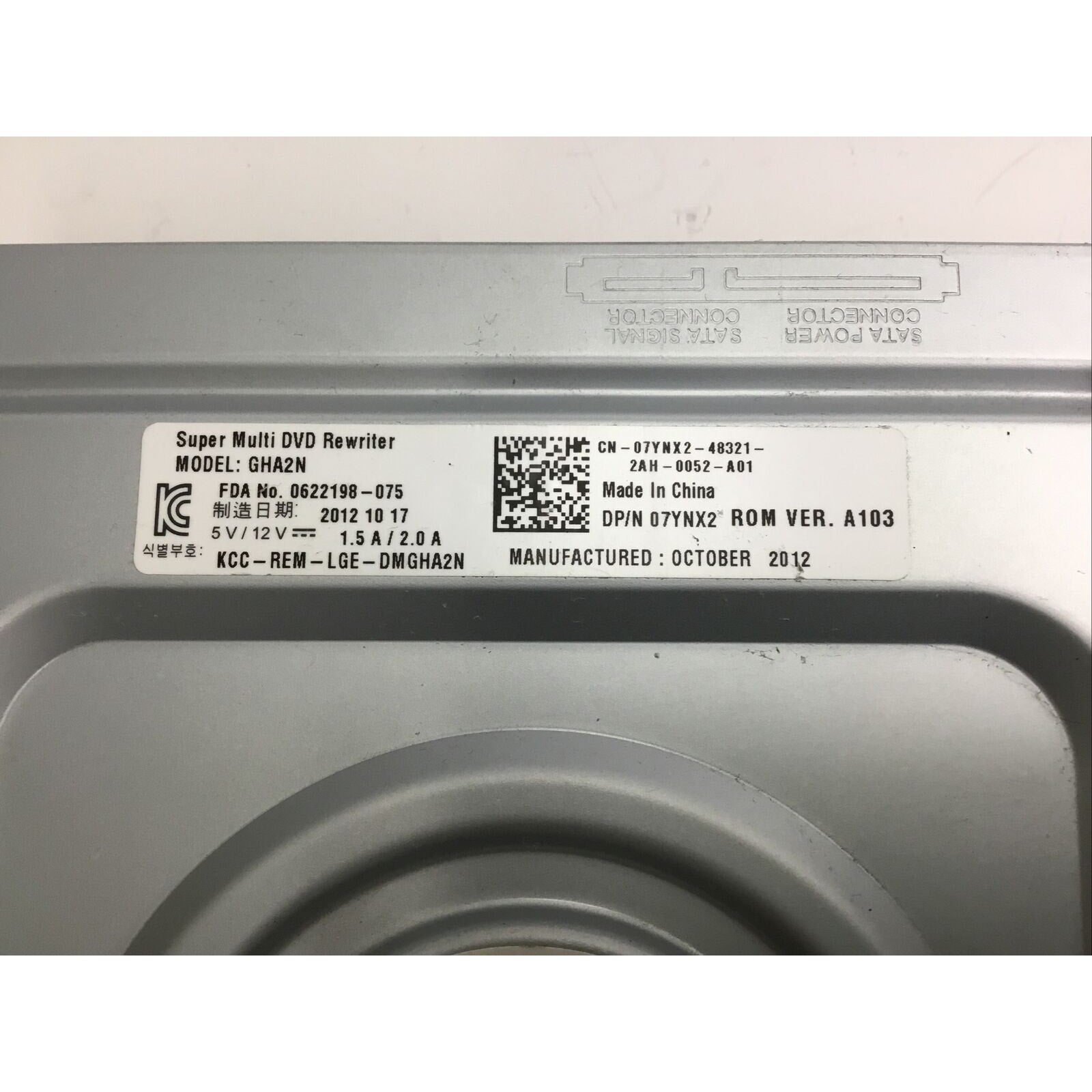 Dell Desktop MT 07YNX2 Model GHA2N SATA Super Multi DVD Rewriter RW Burner Drive