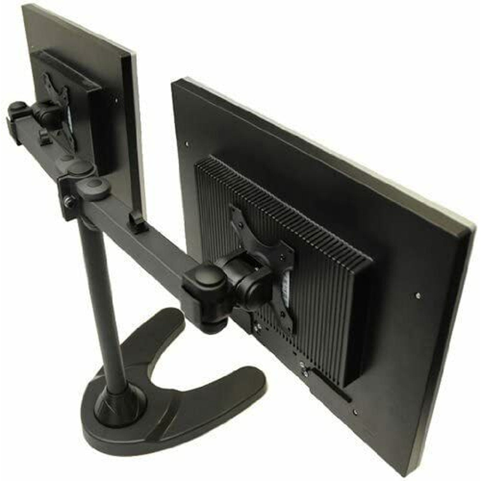 Dual Freestanding Monitor Stand Holds Monitors up to 24" - Standard Mount