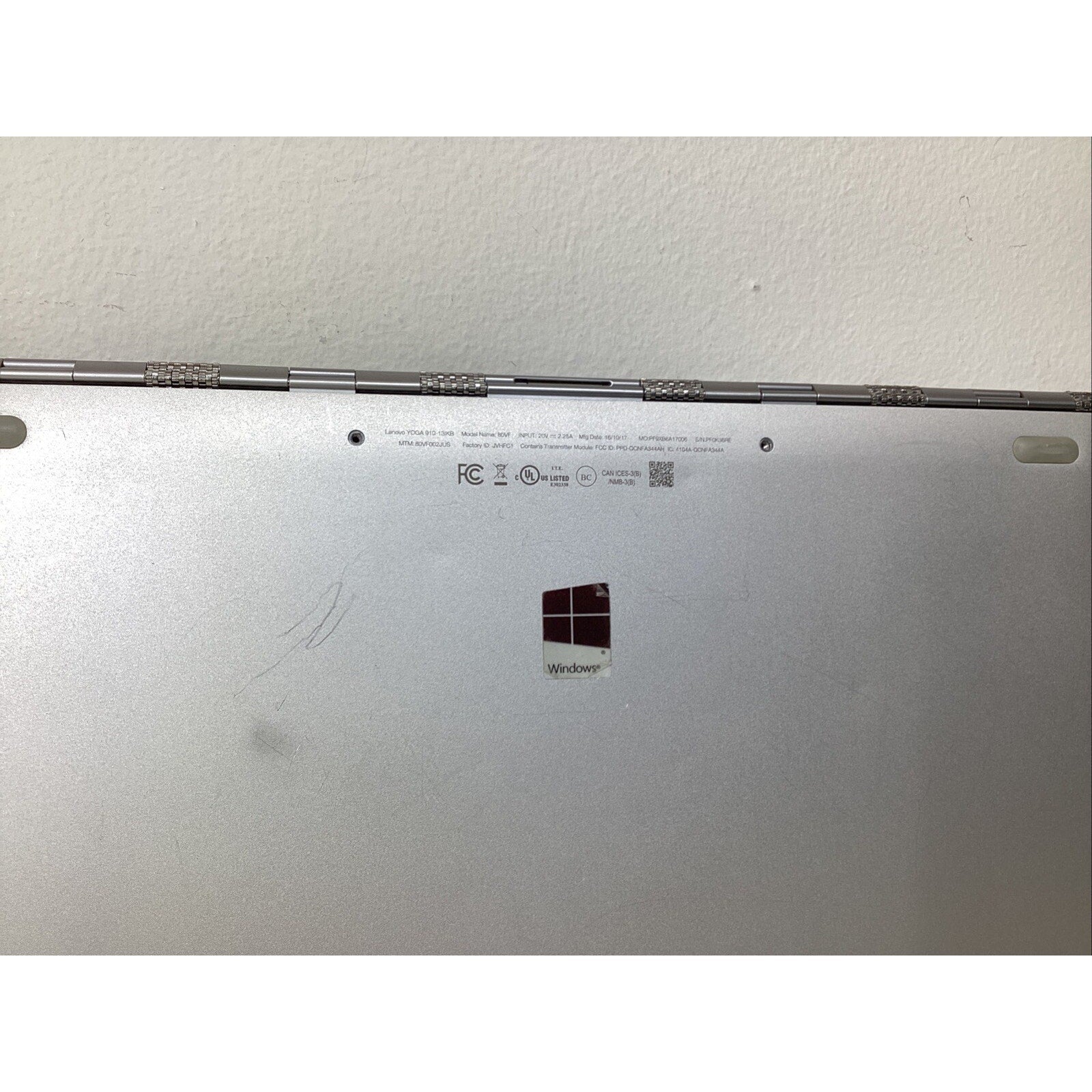 Lenovo Yoga 910-13IKB Laptop i7 7th Gen Bad Motherboard No SSD - For Parts