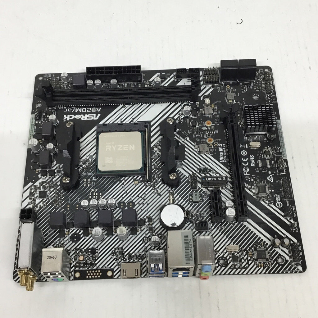 ASRock A320M-AC AMD Socket AMD MicroATX Desktop Motherboard W/Ryzen 3 3100