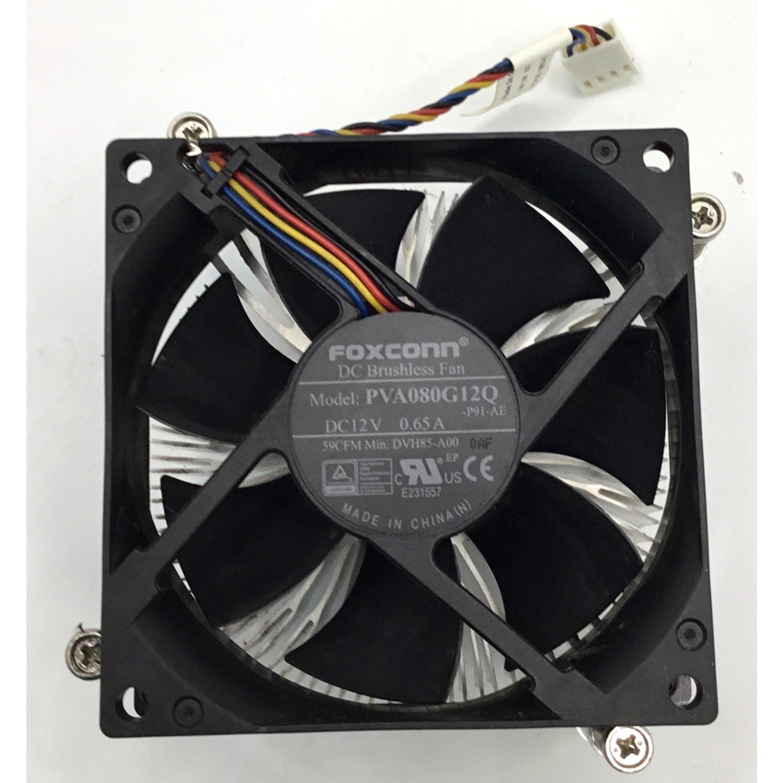 HP Foxconn PVA080G12Q 12V 0.65A 80mm 8025 4Pin CPU COOLING FAN