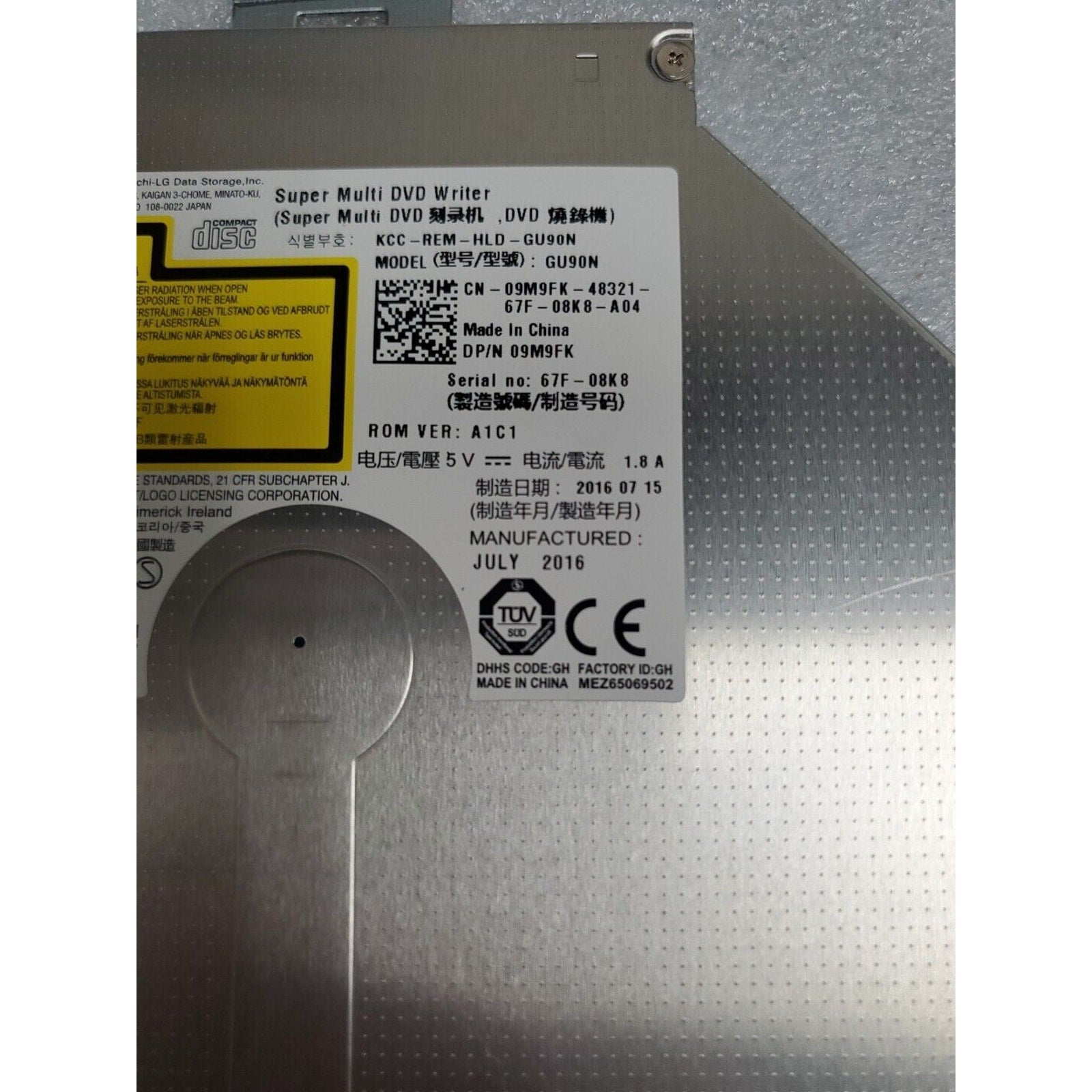 Dell Optiplex 3070 Desktop Genuine Super Multi DVD-RW Burner Drive GU90N 09M9FK