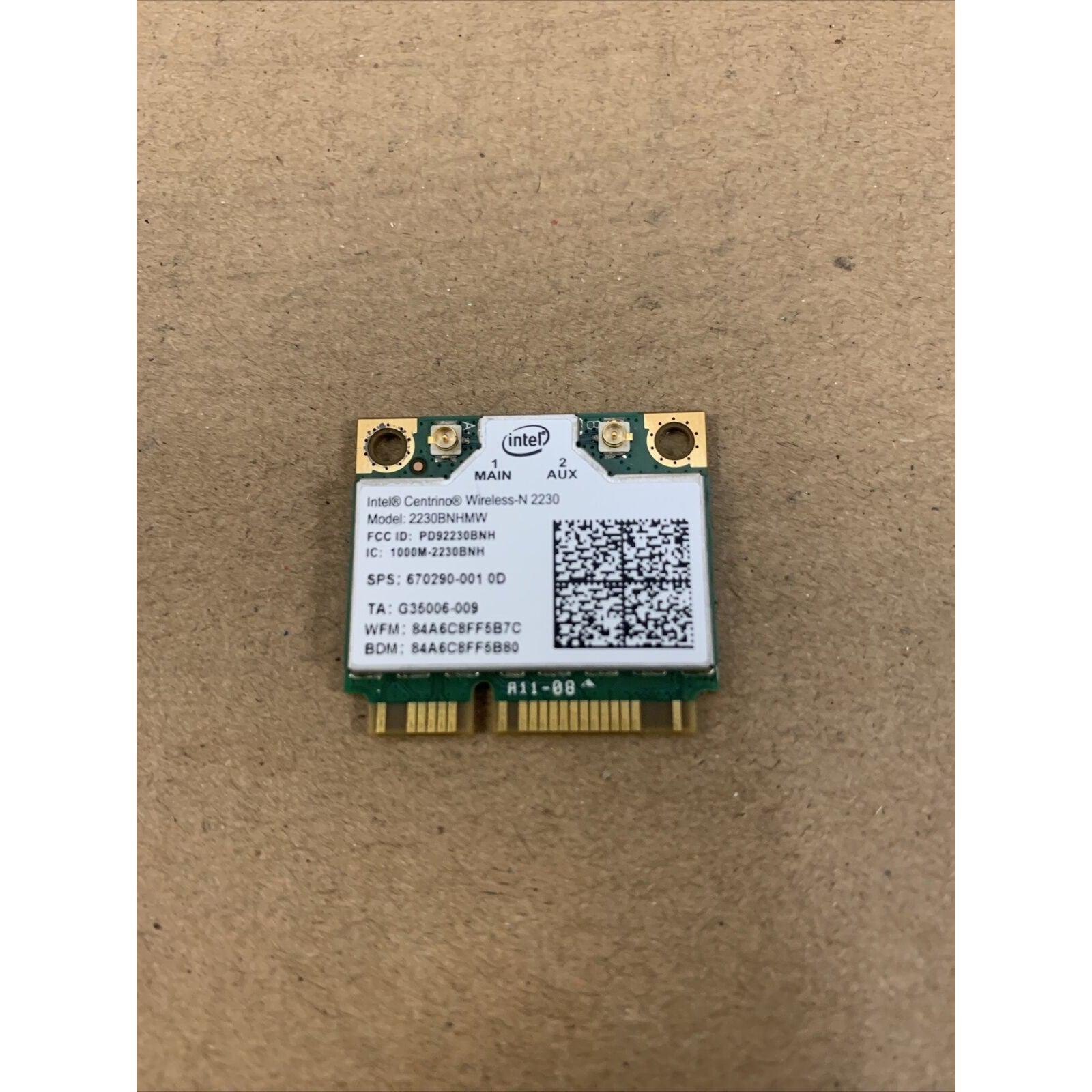 HP Enve 17-J020US 17T-J 17-J Intel Centrino Wireless Card 670290-001 2230BNHMW