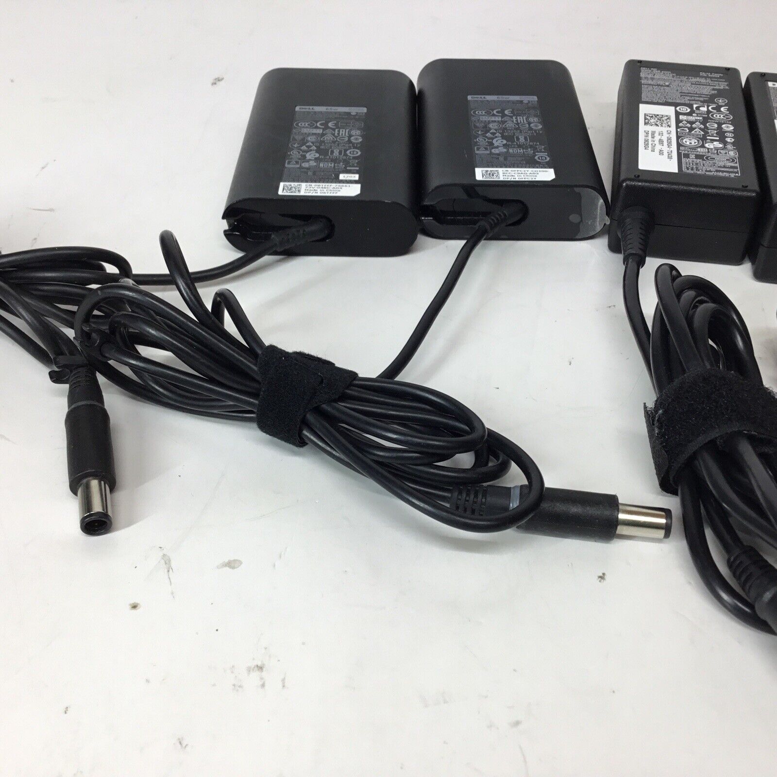 Mixed Lot of 4 Dell 65W 19.5V3.34A Adapter Charger LA65NS201 HA65NM130 DA65NS400