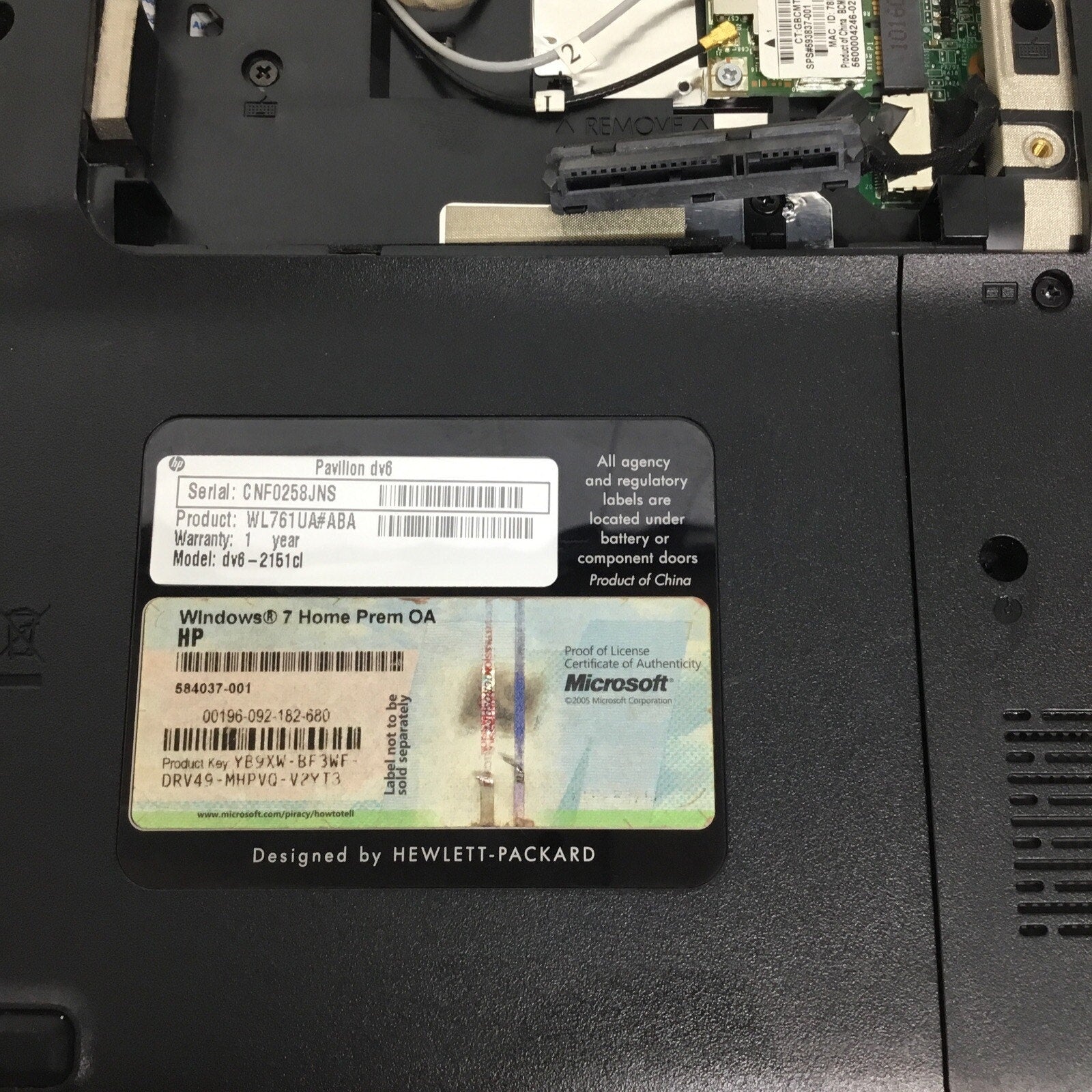 For Parts HP Pavilion DV6-2151cl 15.6" Laptop Intel Core i3