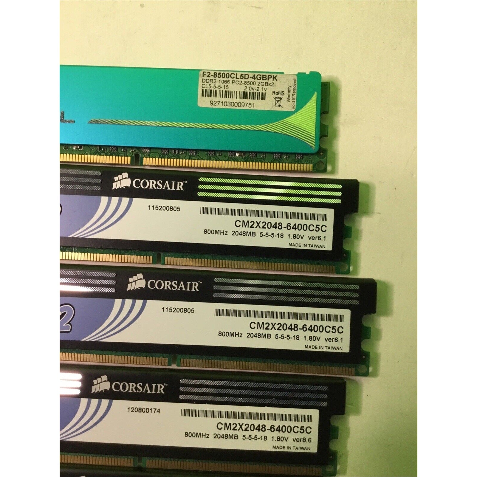 x8 Desktop Gaming Memory Lot PC2