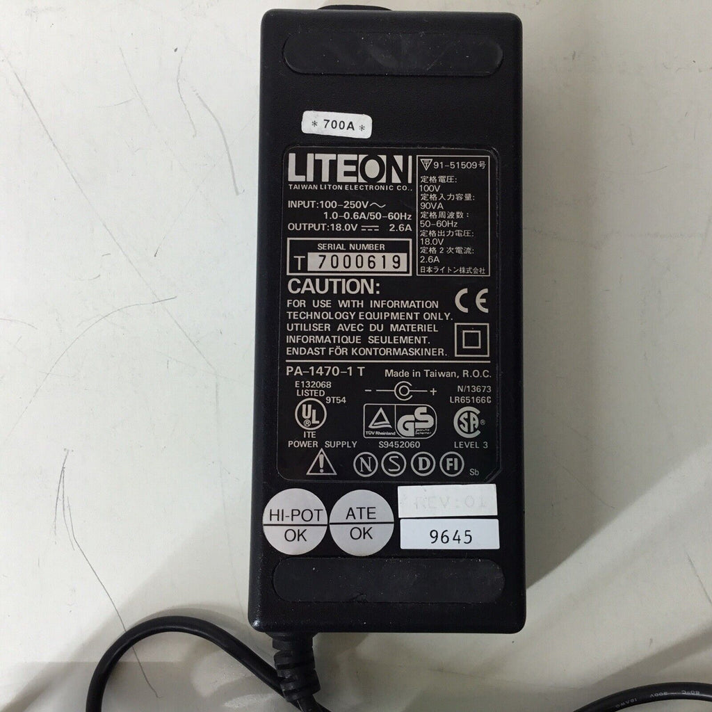 Lite-On AC Adaptor 18V - 2.6A PA-1470-1T
