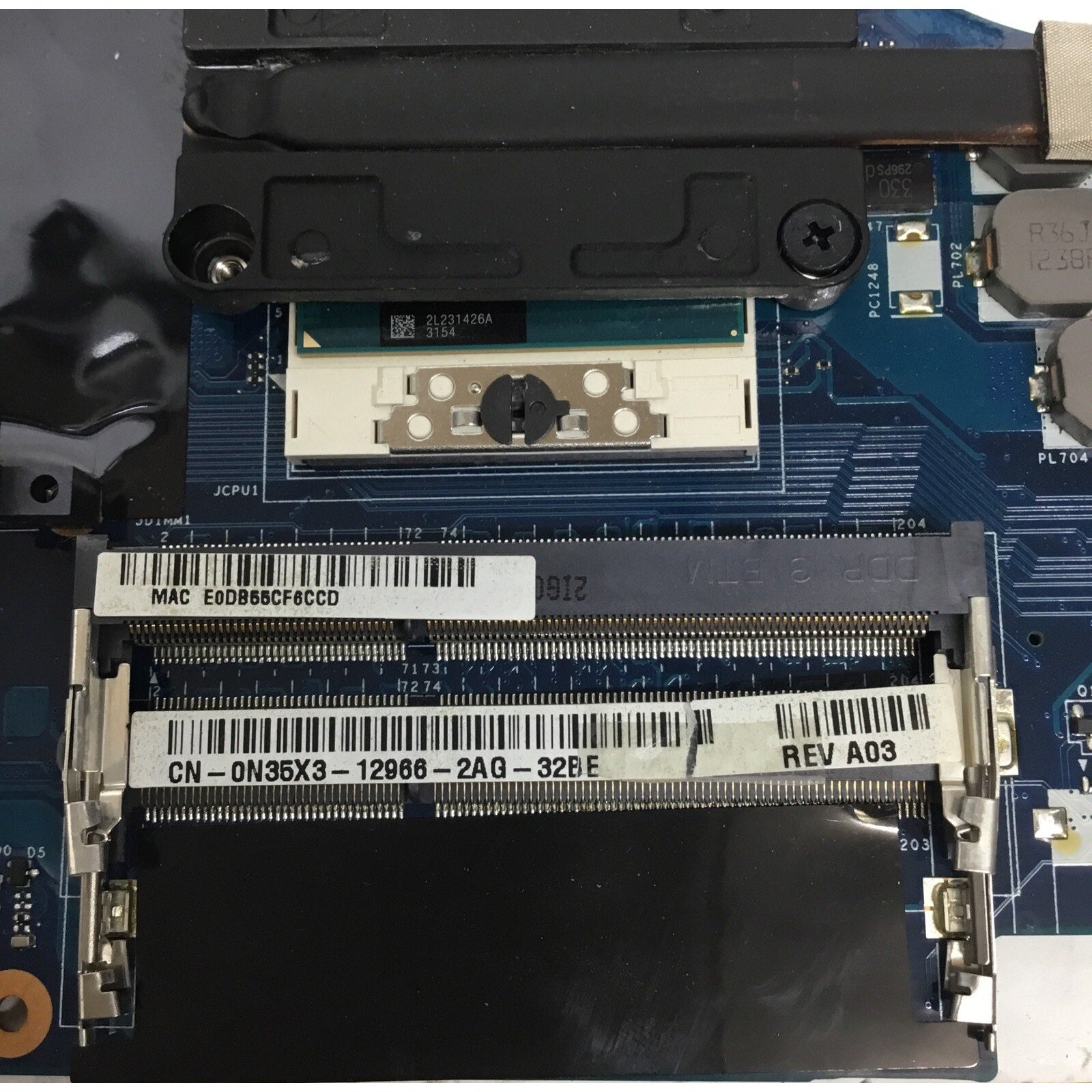 Motherboard for DELL INSPIRON 15R 5520 LA-8241P N35X3 AS-IS