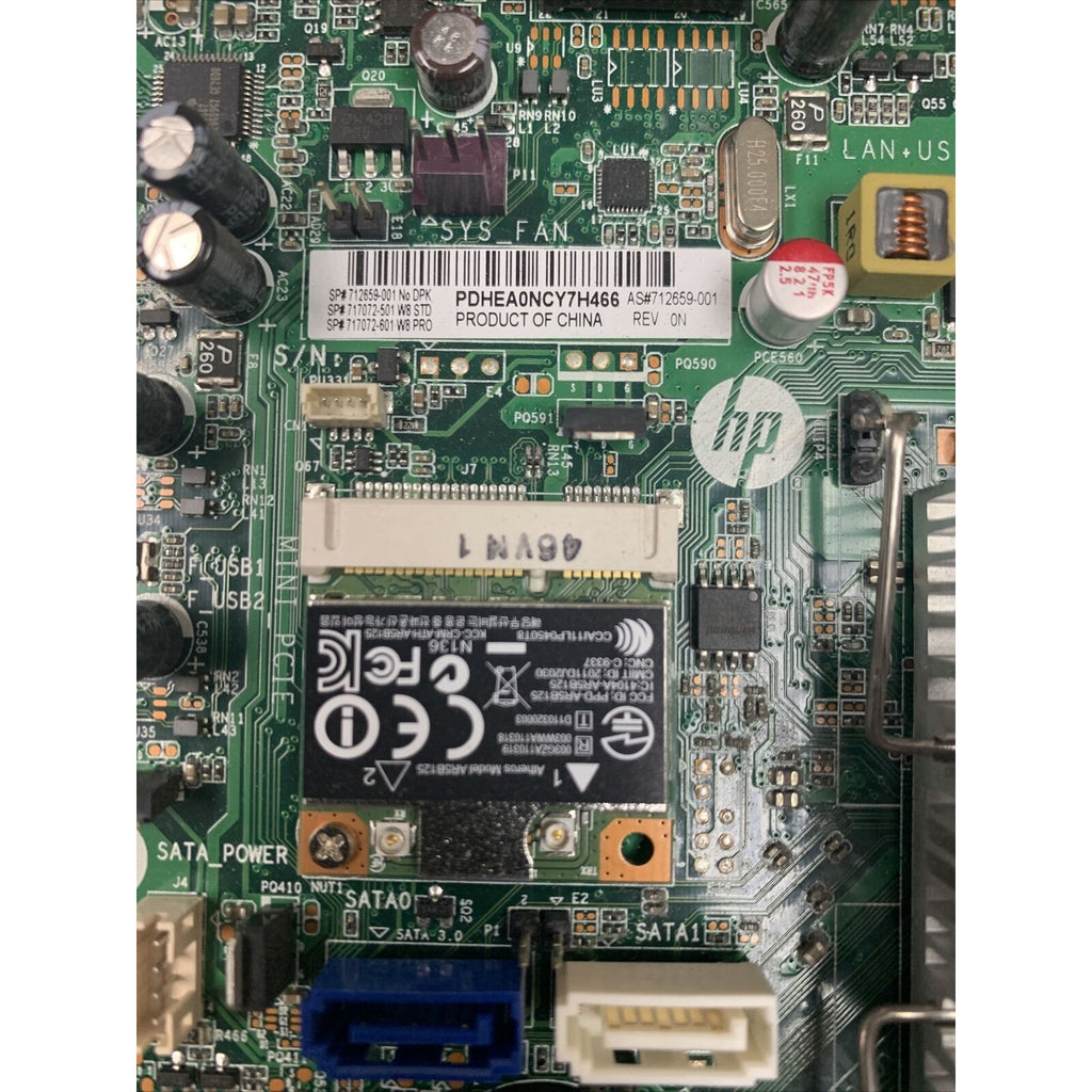 HP Pavilion 400 Desktop Motherboard AMD E1-2500 1.40GHz DDR3 SDRAM 712659-001
