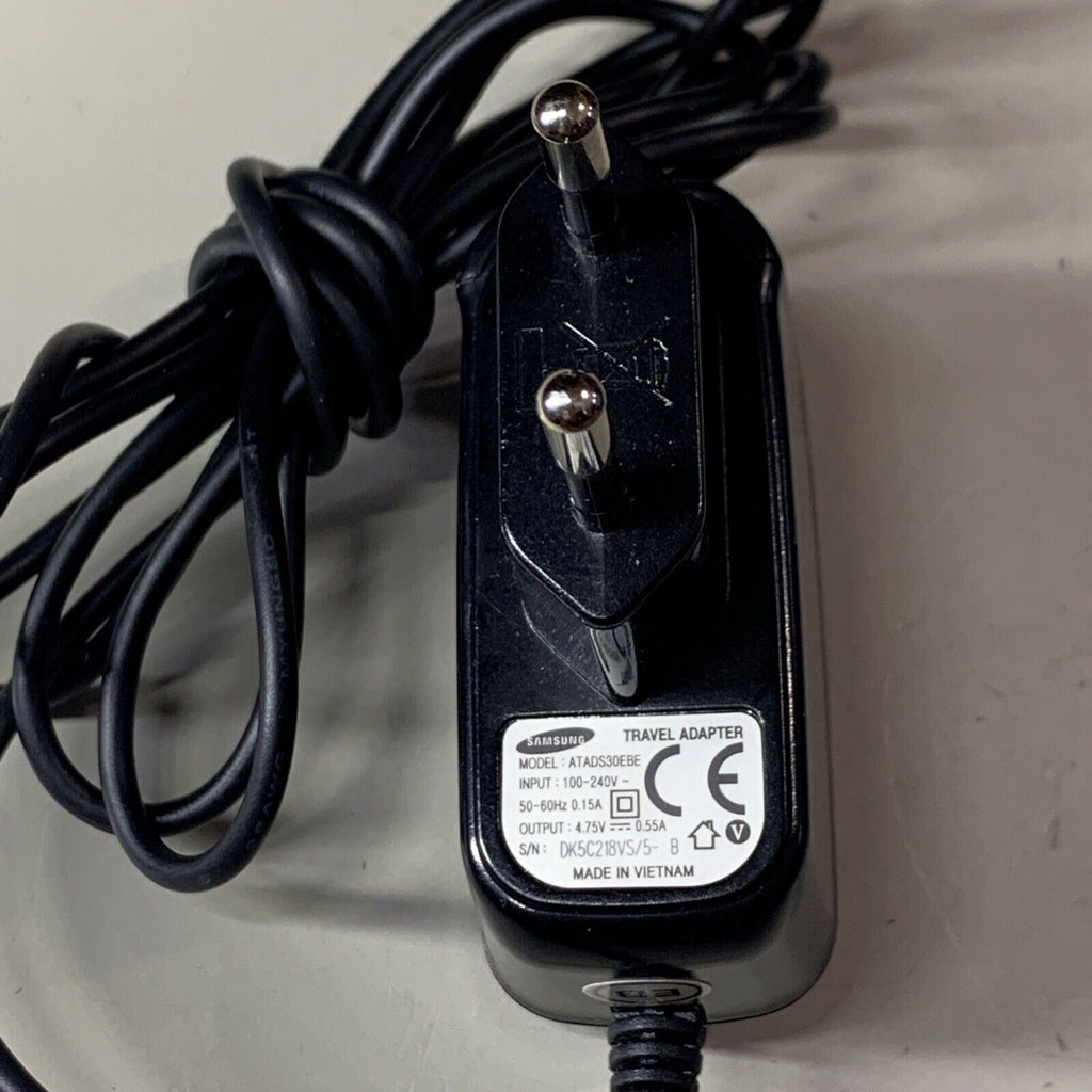Samsung ATADS30EBE AC/DC Travel Adapter 4.75V 0.55A Power Supply Europlug C122