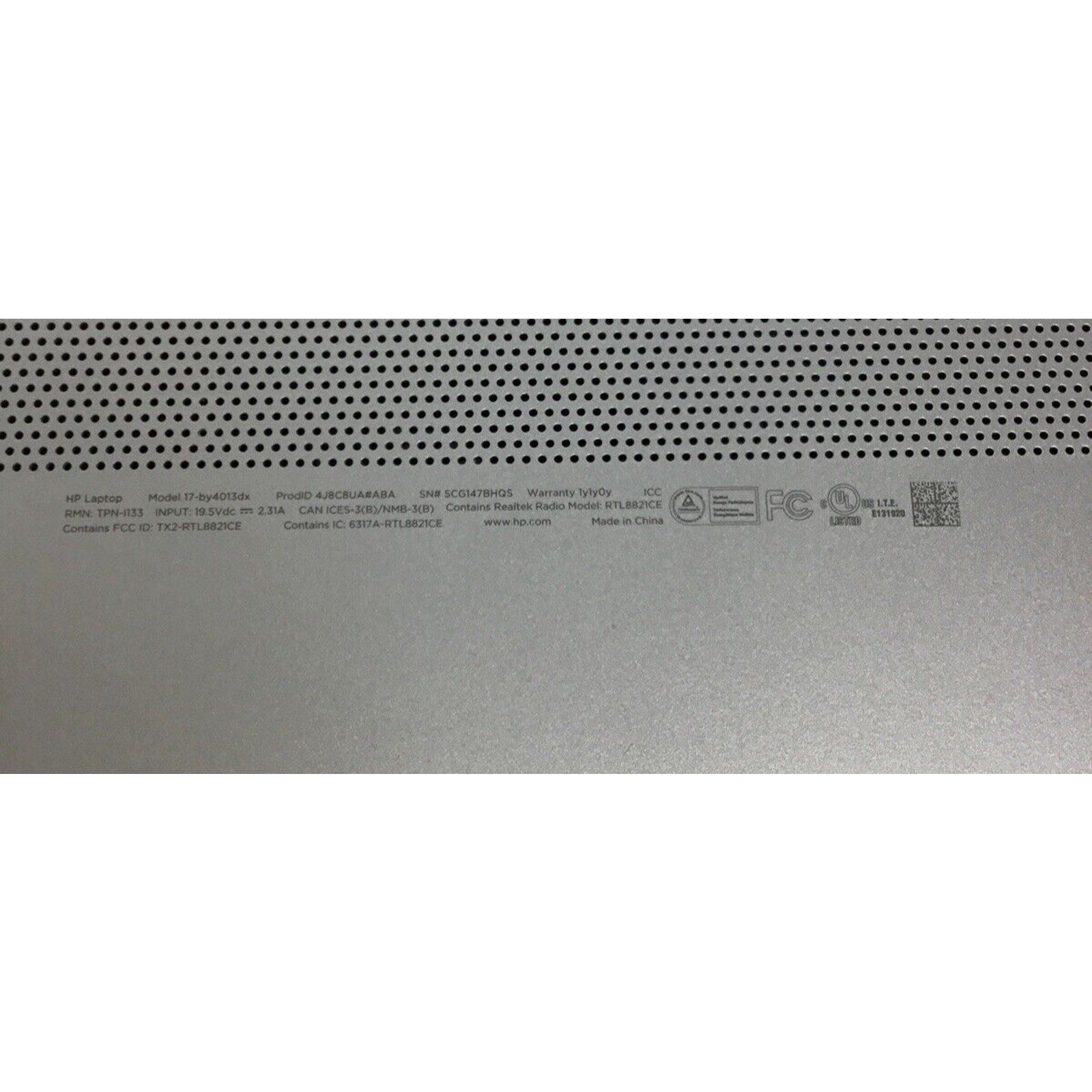 HP 17-BY4013DX 17.3" (240GB SSD, Intel Core i3-1115G4, 2.30GHz, 8GB RAM) Laptop