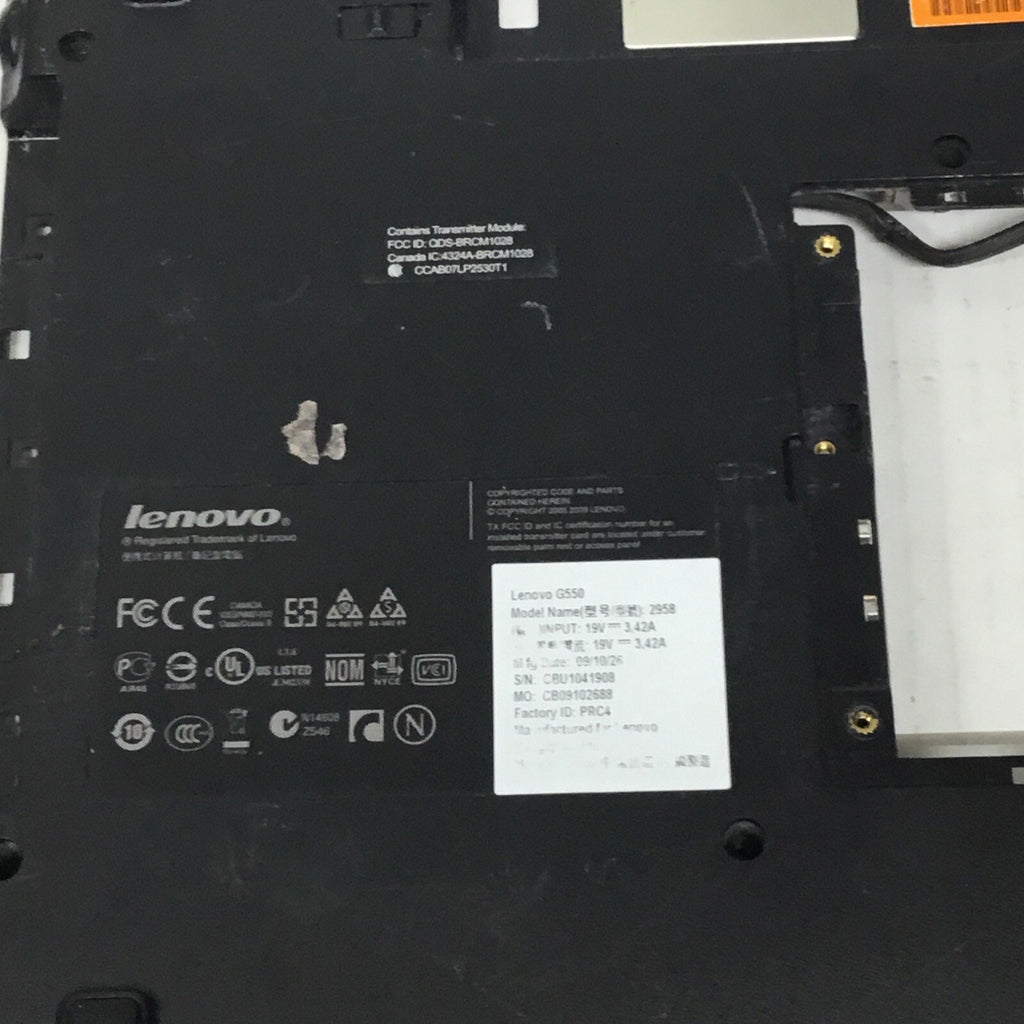 Lenovo G550 Laptop Bottom Base Enclosure- AP07W000G00