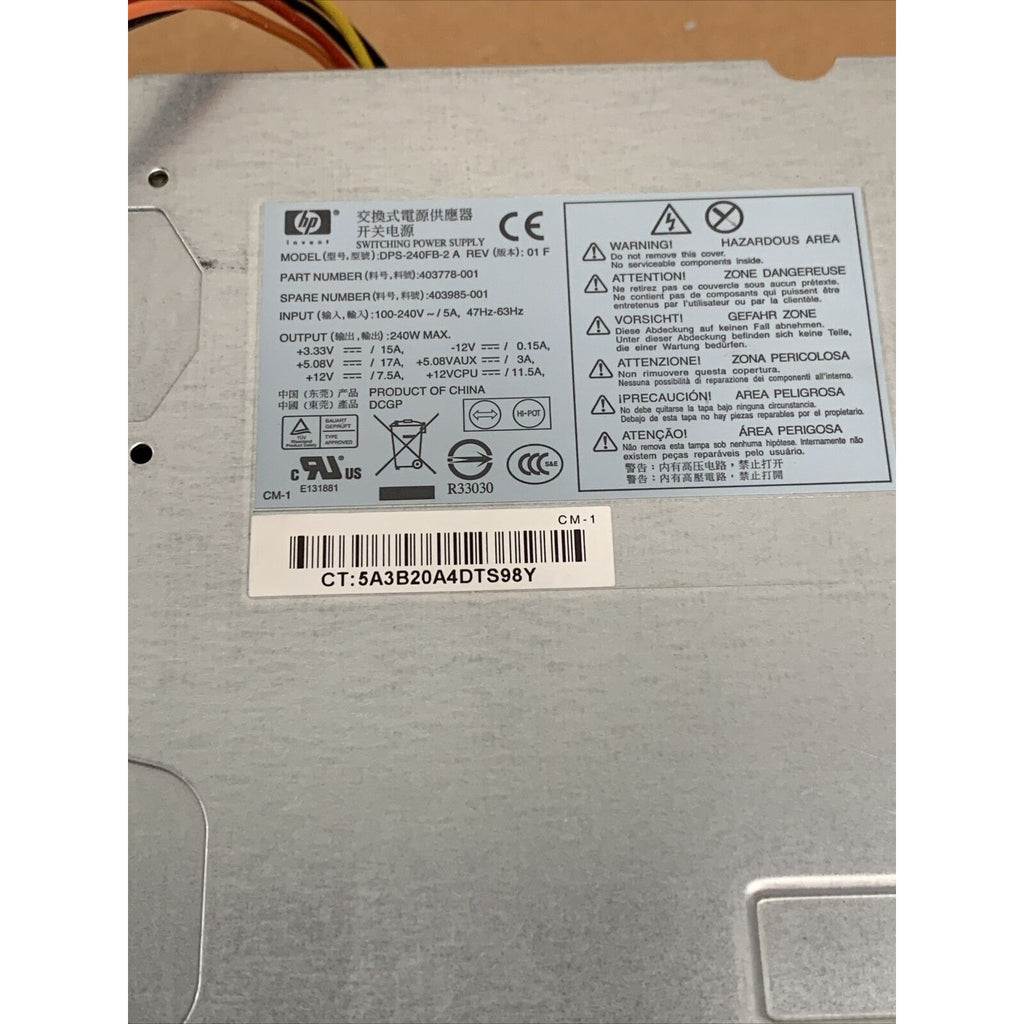 HP DPS-240FB-2 A 240W 403778-001 403985-001 Power Supply