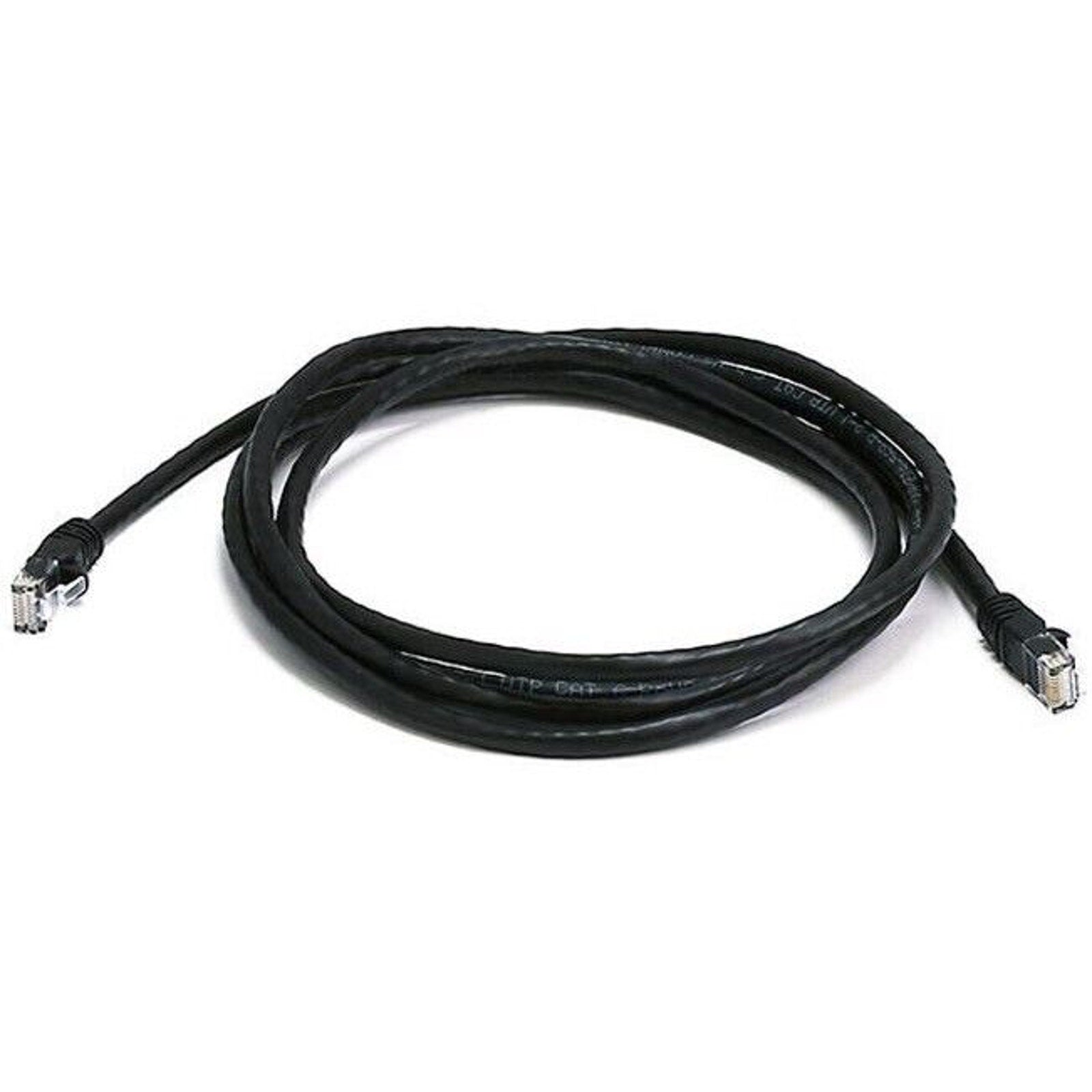 7ft Cat5e 350MHz 24AWG UTP Ethernet Network Cable - Black - 7 Feet