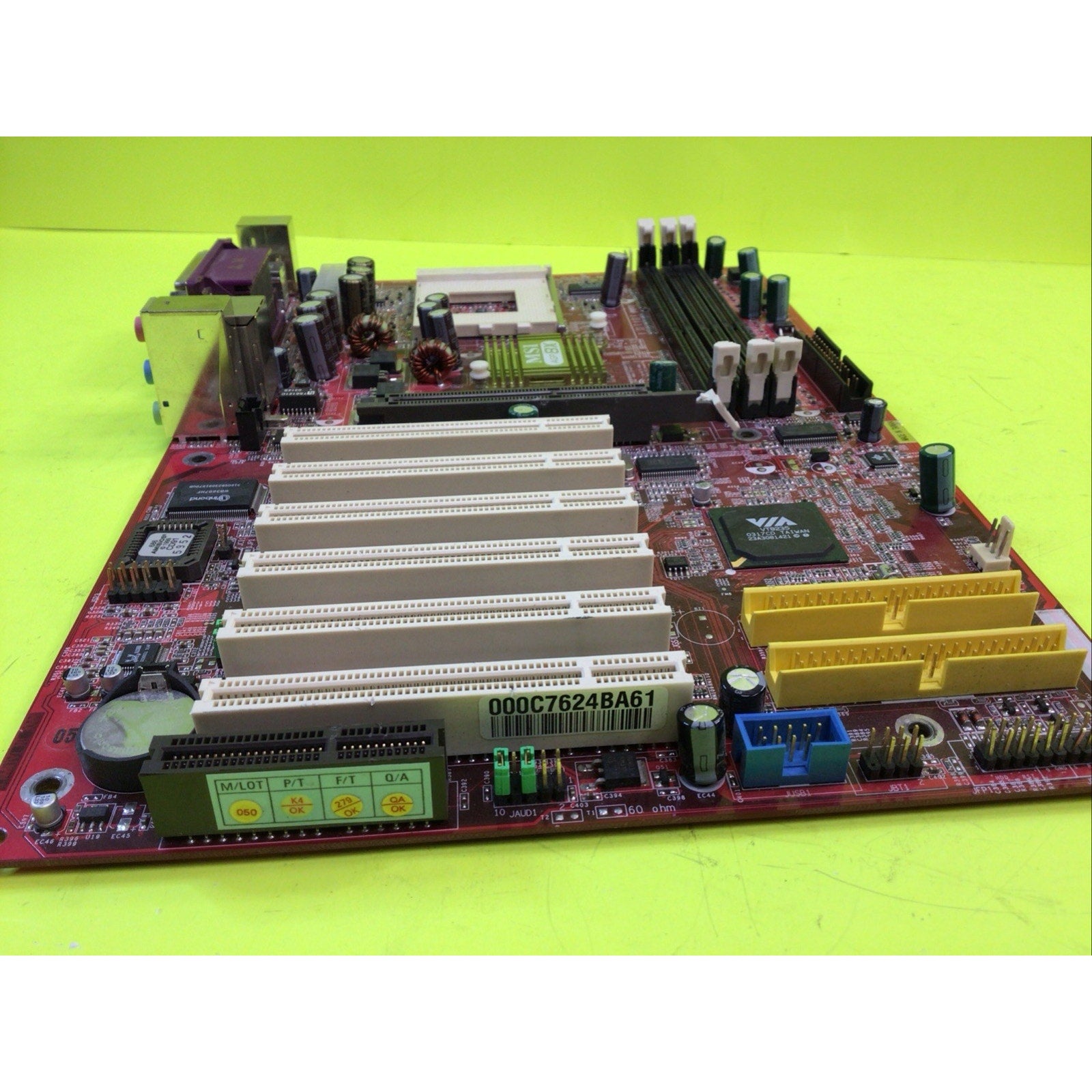 Socket 462/A MSI KT4AV-L VIA KT400A Chipset Motherboard FOR PARTS or REPAIR