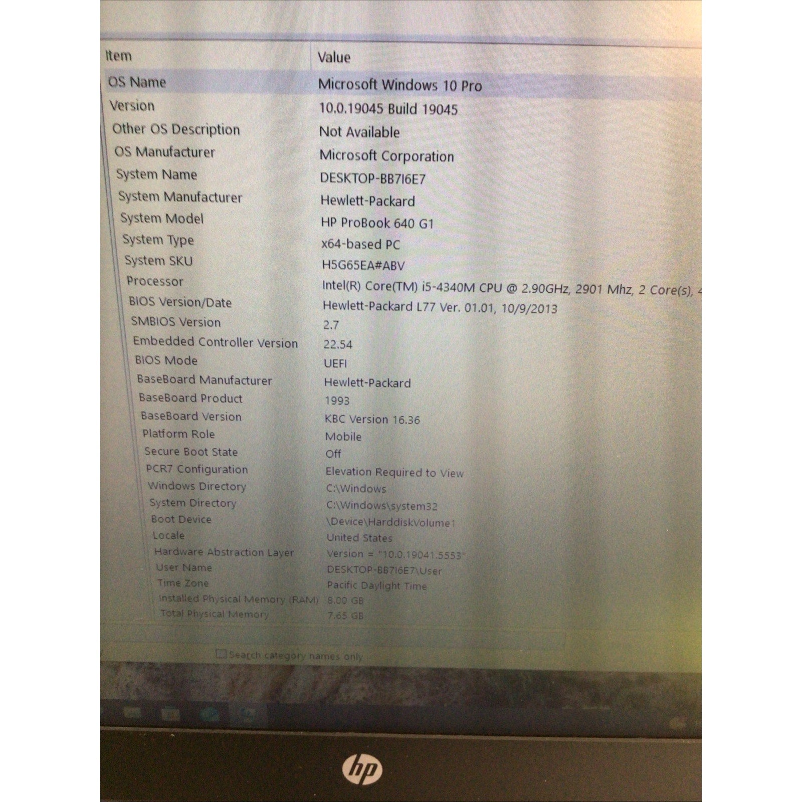 HP ProBook 640 G1 14" Laptop Intel Core i5 8GB RAM 512GB SSD Windows 10