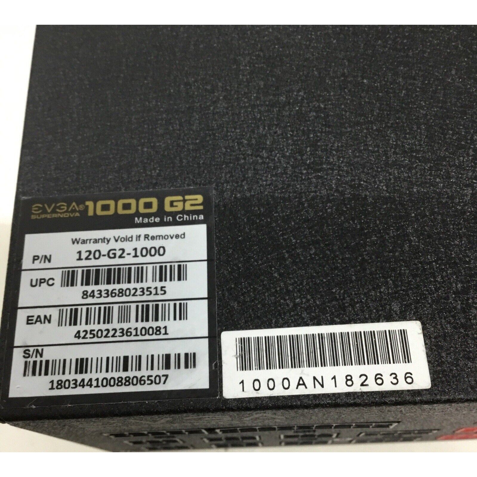 EVGA SuperNOVA 1000 G2 1000W Power Supply - Black (120-G2-1000)