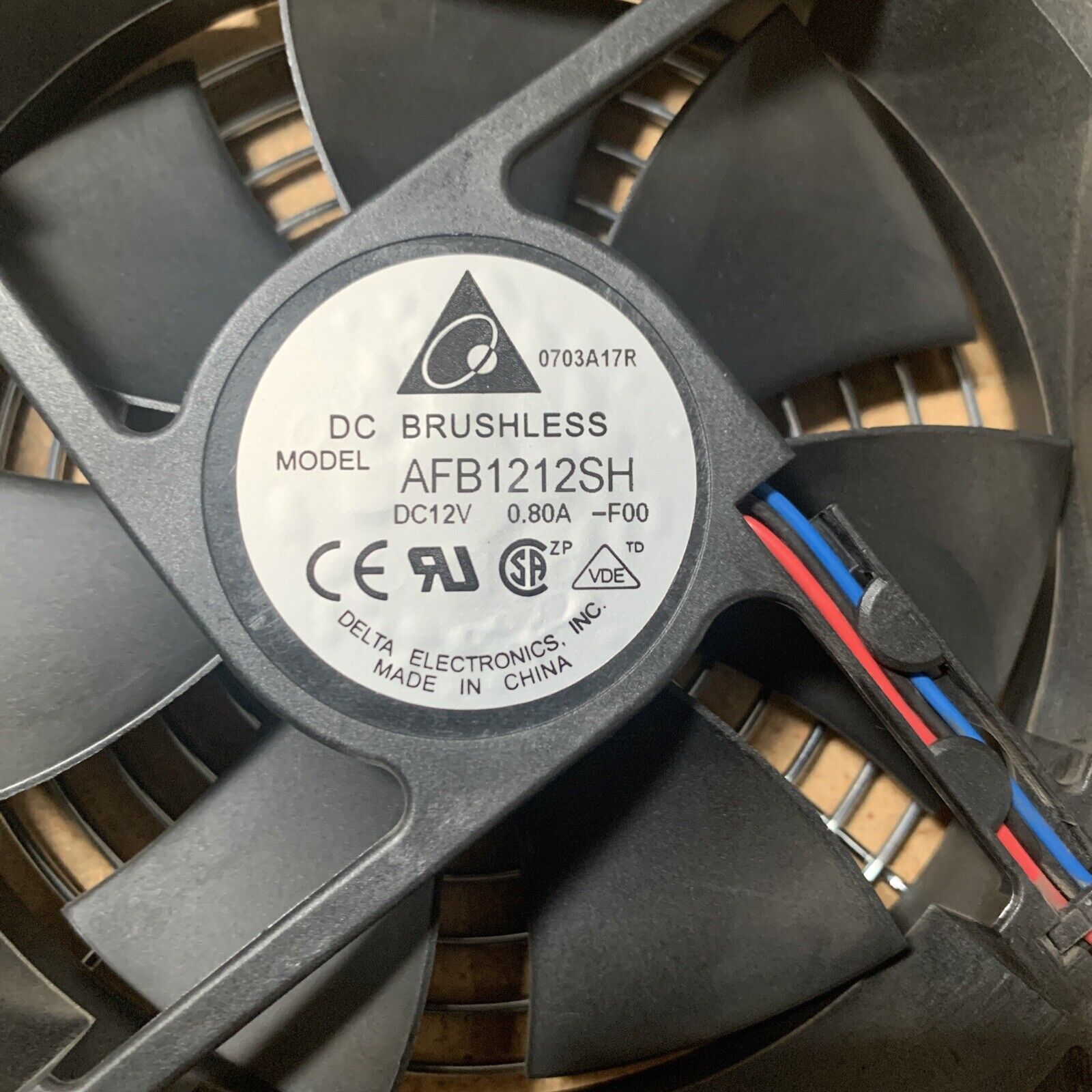 DELTA AFB1212SH 3-pin Dual Ball Large air volume cooling fan 12V 0.8A 120*120*25