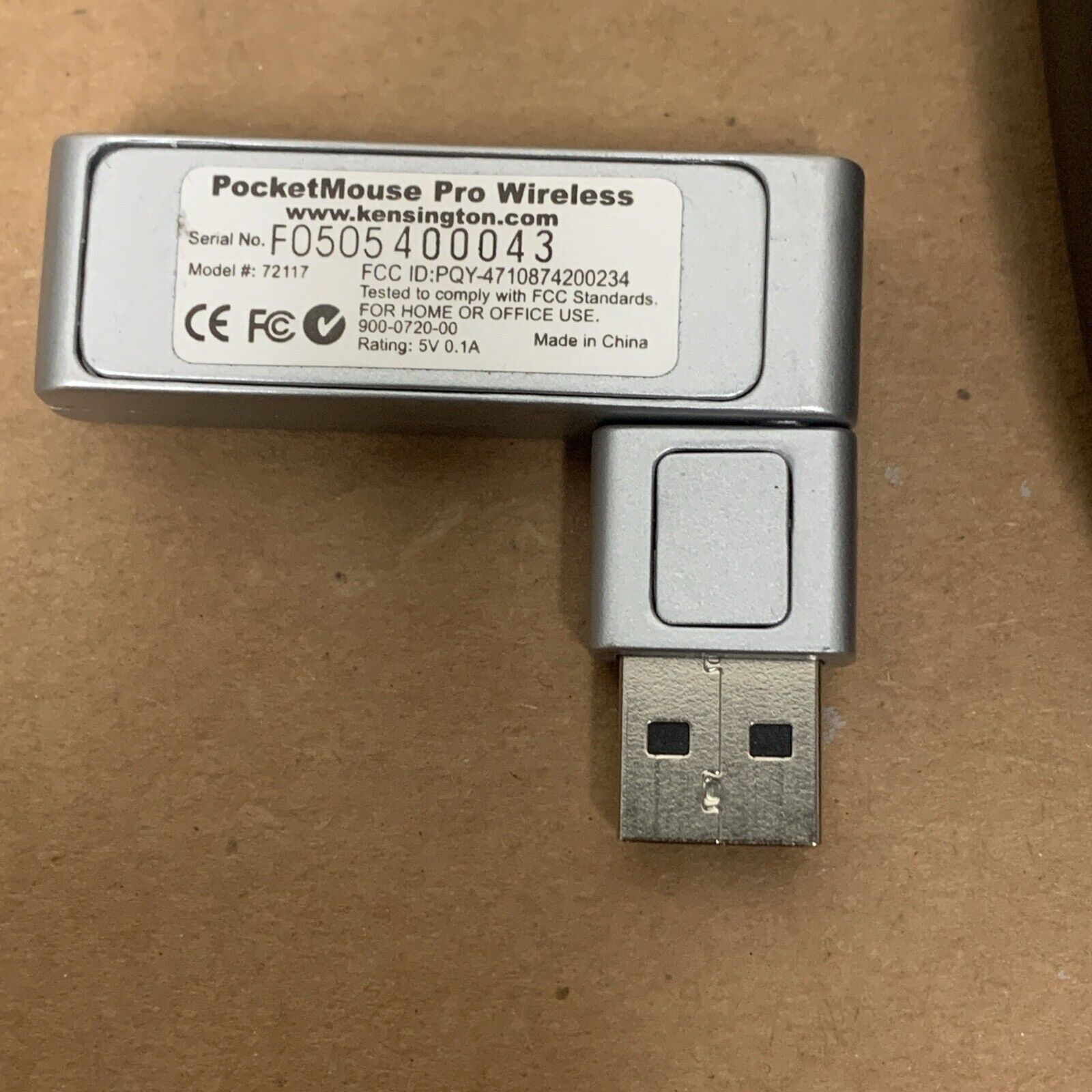 Kensington PocketMouse Pro Wireless Compact Travel USB Mouse - PC/Mac (72117)