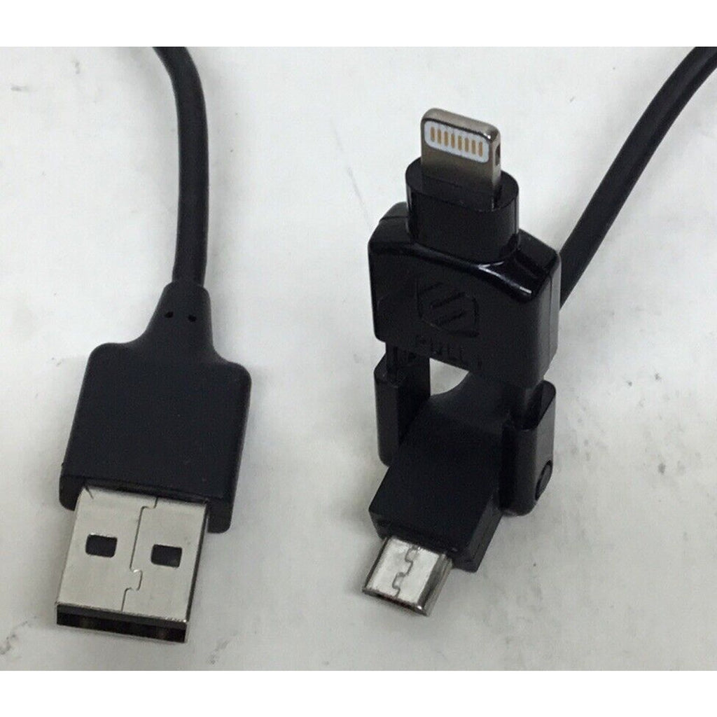2-in-1 Lightning and Micro USB to USB-A Cable 3ft