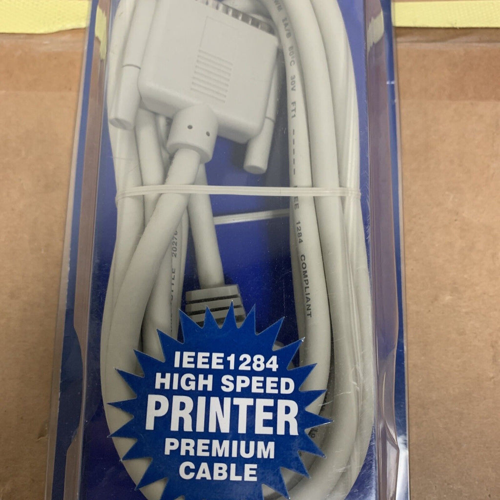 QVS 10ft Premium Parallel IEEE1284 Bi-directional Parallel Printer Cable