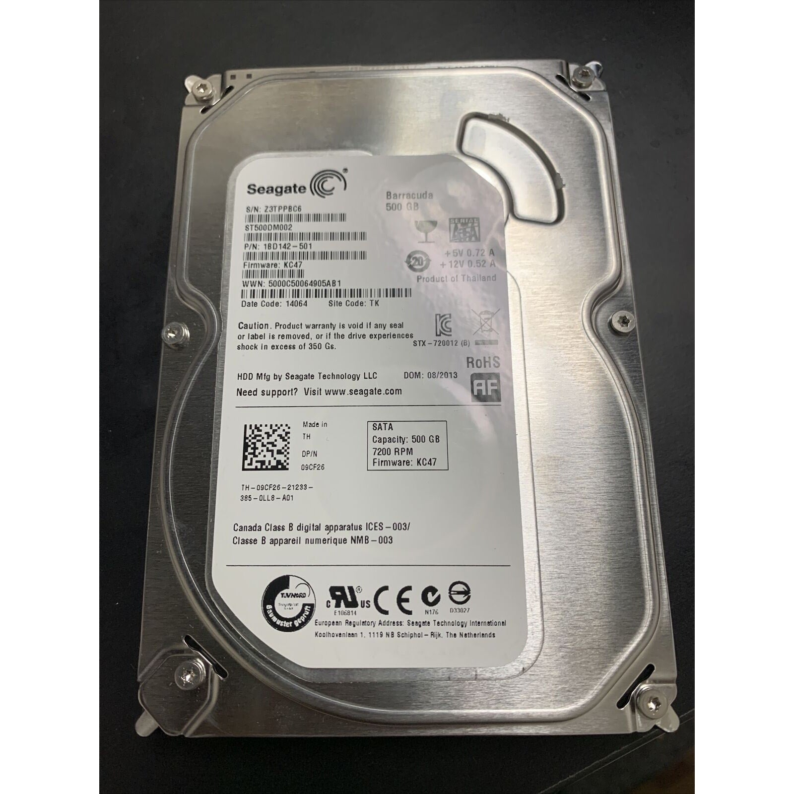 Seagate Barracuda 500GB ST500DM002 7200RPM SATA 3.5" Desktop Internal Hard Drive