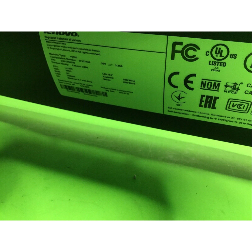 LENOVO C260 All-in-One Desktop Computer (Intel Celeron, 4 GB/500 GB)