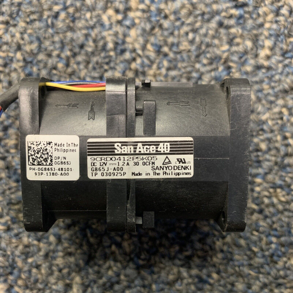 Dell Server Fan DC12V 1.2A 8-Pin 8-Wire #9CRD0412P5K05 San 40 P/N: 0G865J