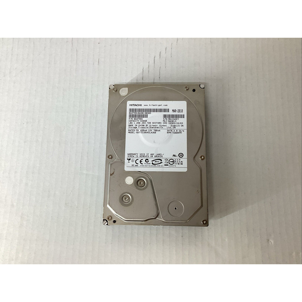 Hitachi 0A37991 HDT721064SLA360 640GB 7.2K RPM 16MB Cache 3Gbps SATA 3.5" HDD