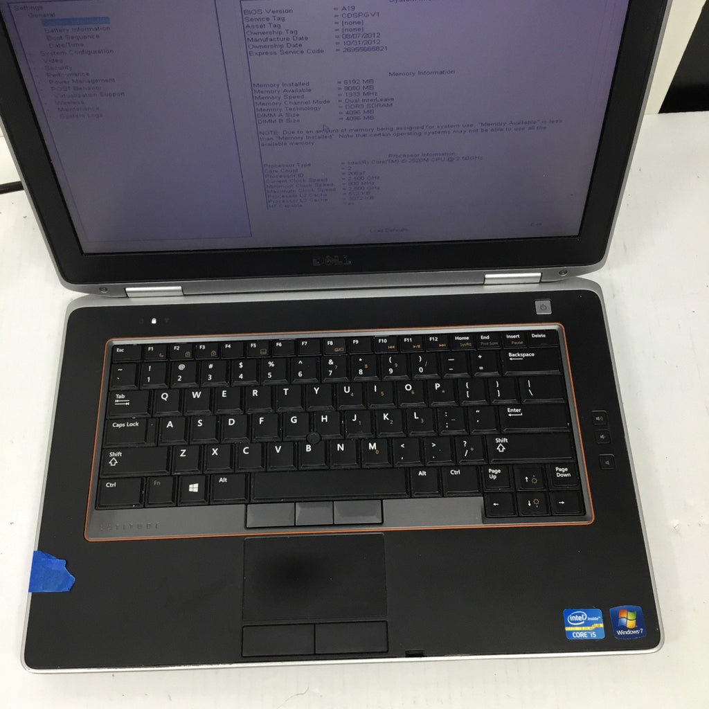For Parts Dell Latitude E6420 Intel Core i5-2540M 2.60GHz 8GB RAM DDR3