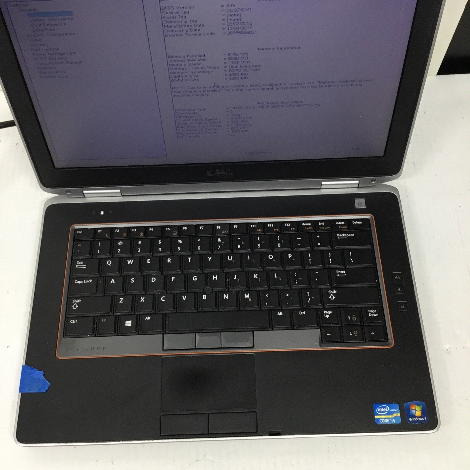 For Parts Dell Latitude E6420 Intel Core i5-2540M 2.60GHz 8GB RAM DDR3