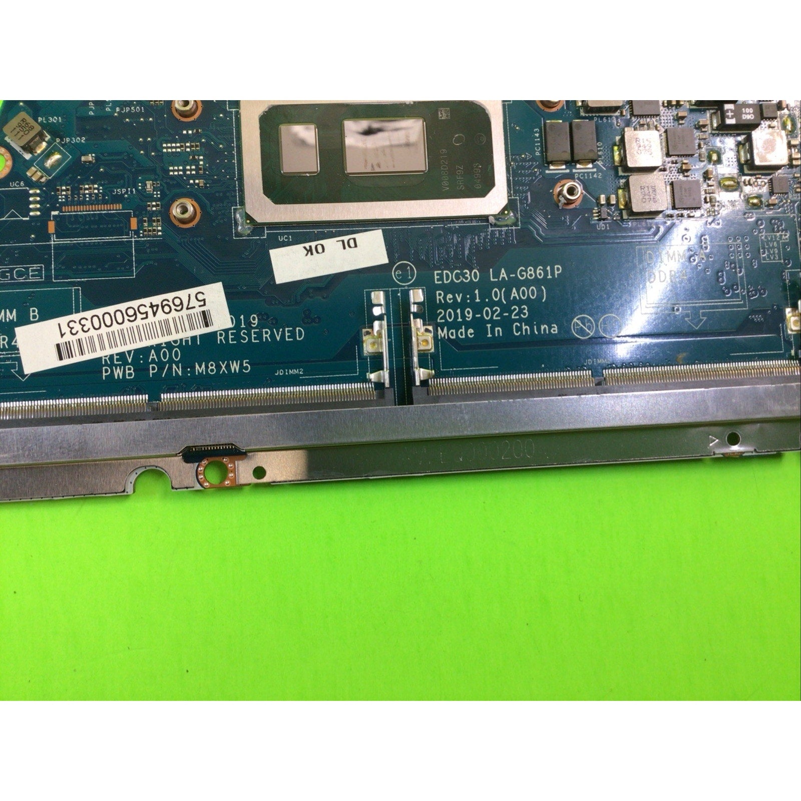 Dell Latitude 7300 i5-8365U Motherboard 9XFPT