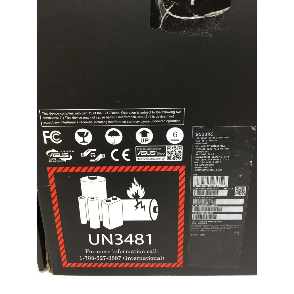 Asus ROG Strix G15 G513RC-ES73 15 Ryzen 7 6800HS 16GB 512GB SSD W11H RTX 3050