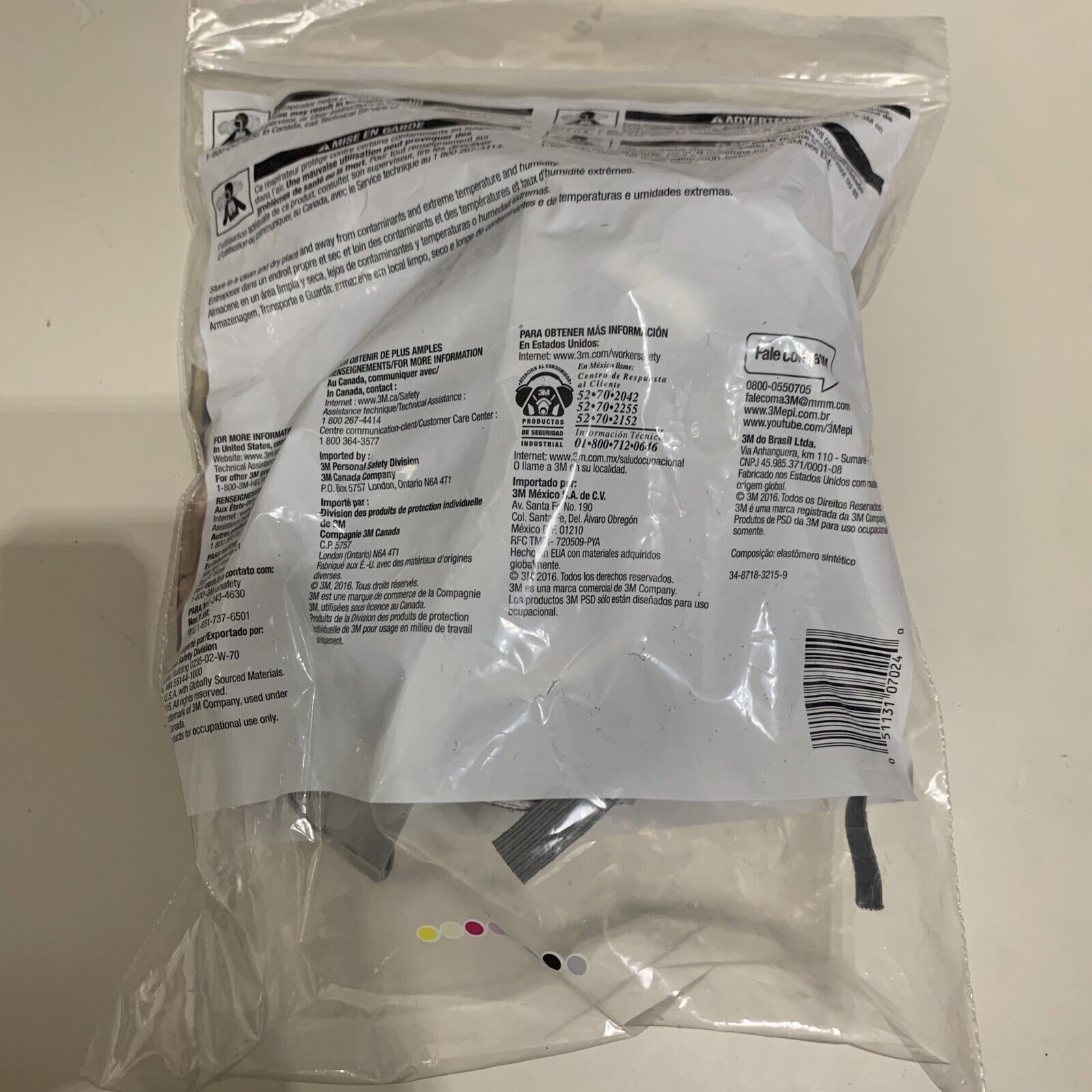 3M 6100 Half Facepiece Reusable Respirator, Respiratory Protection Size SMALL