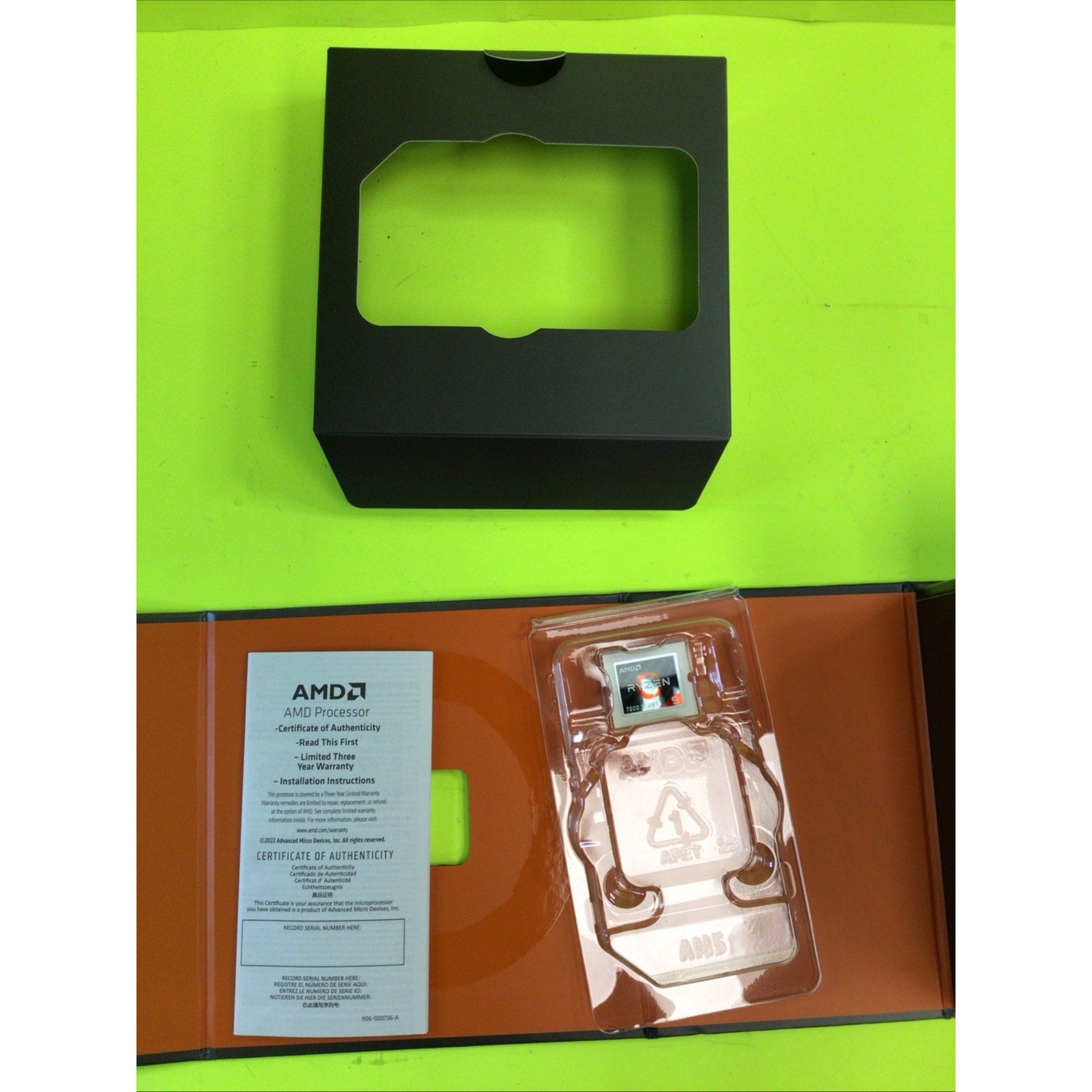 AMD Ryzen 9 7900X Empty Box For Display