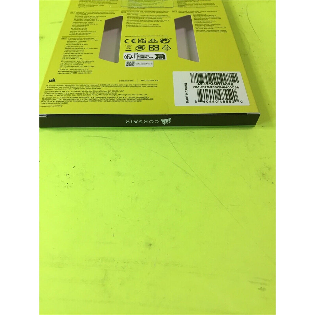 CORSAIR VENGEANCE RGB 32GB DDR5 BOX ONLY