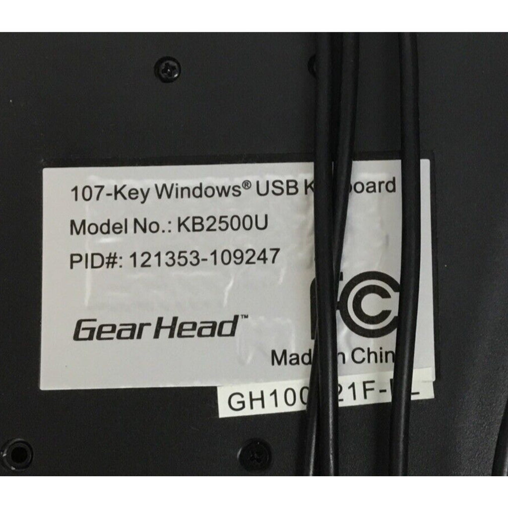 Gear Head KB2500U USB Wired Keyboard