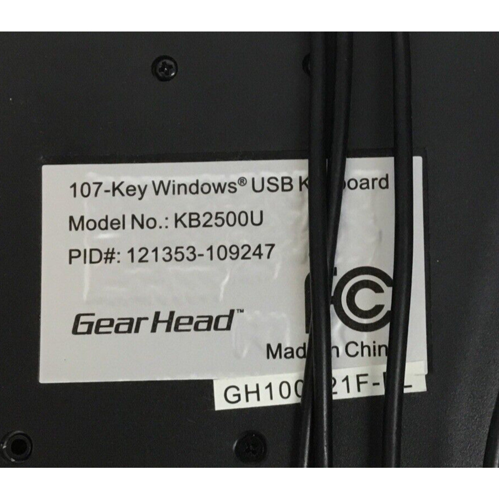 Gear Head KB2500U USB Wired Keyboard