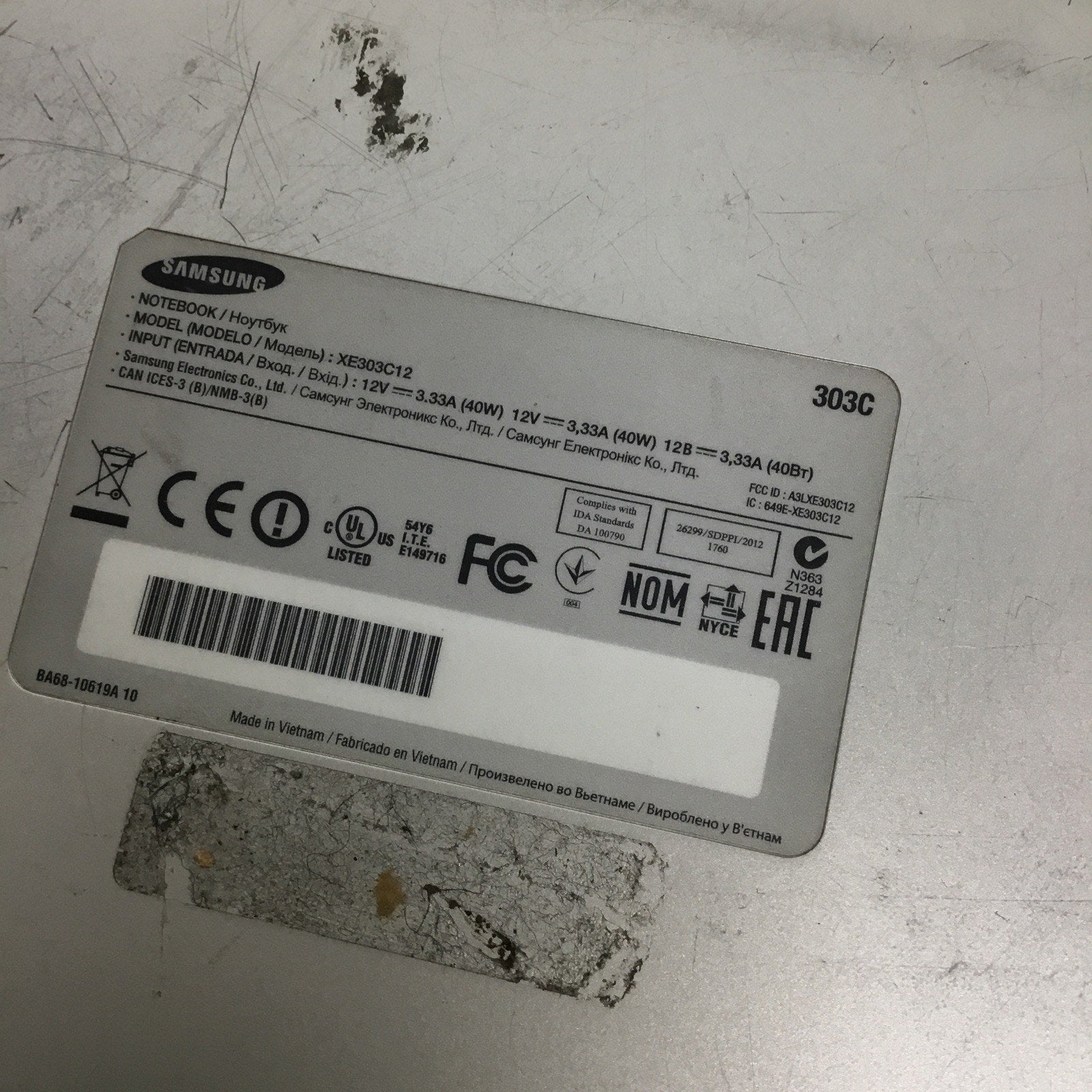 LOT OF 4 Samsung Chromebook (XE303C12-A01US) 11.6" For Parts