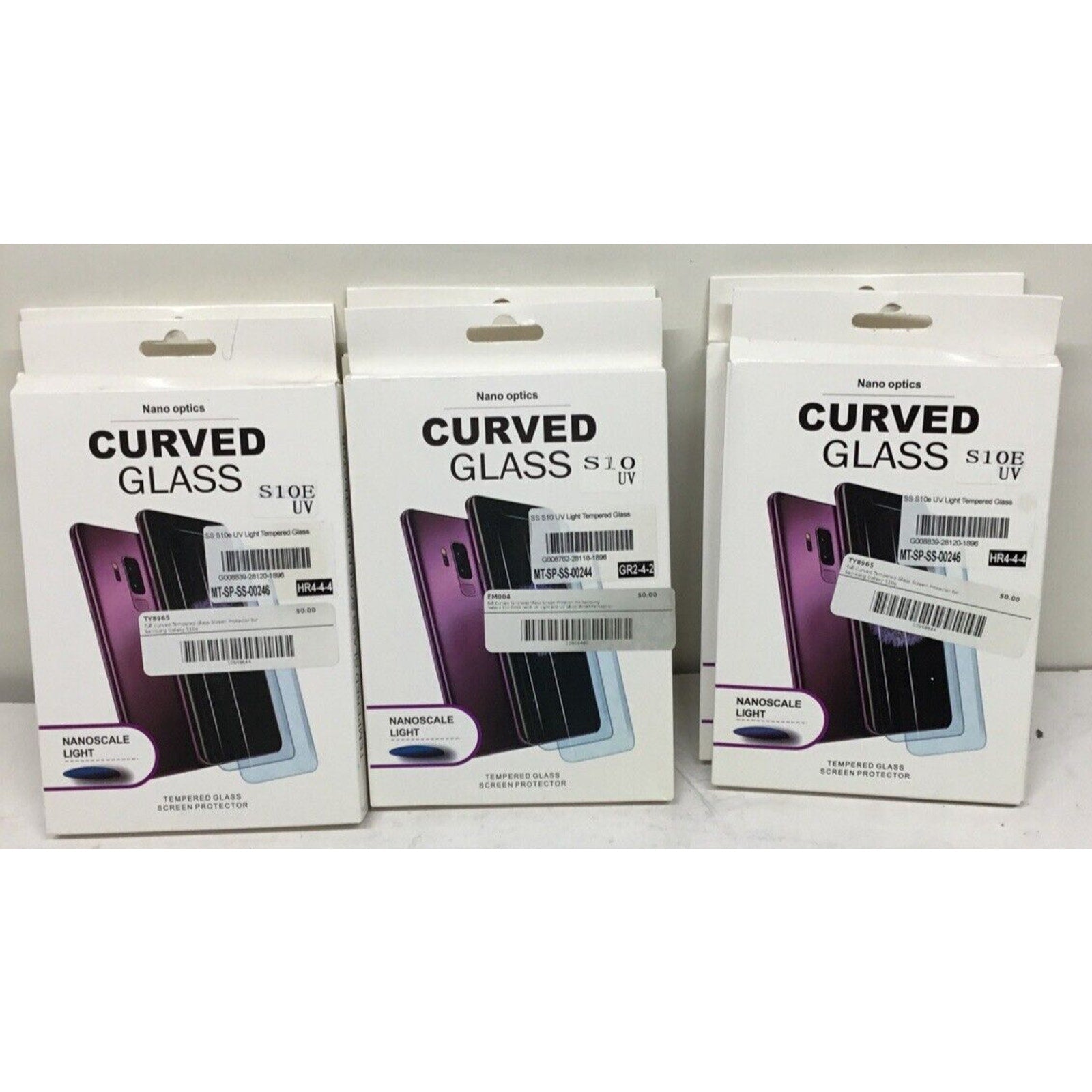 Lot of 6 Curved Tempered Glass UV Light Screen Protector For Galaxy S10 / S10E
