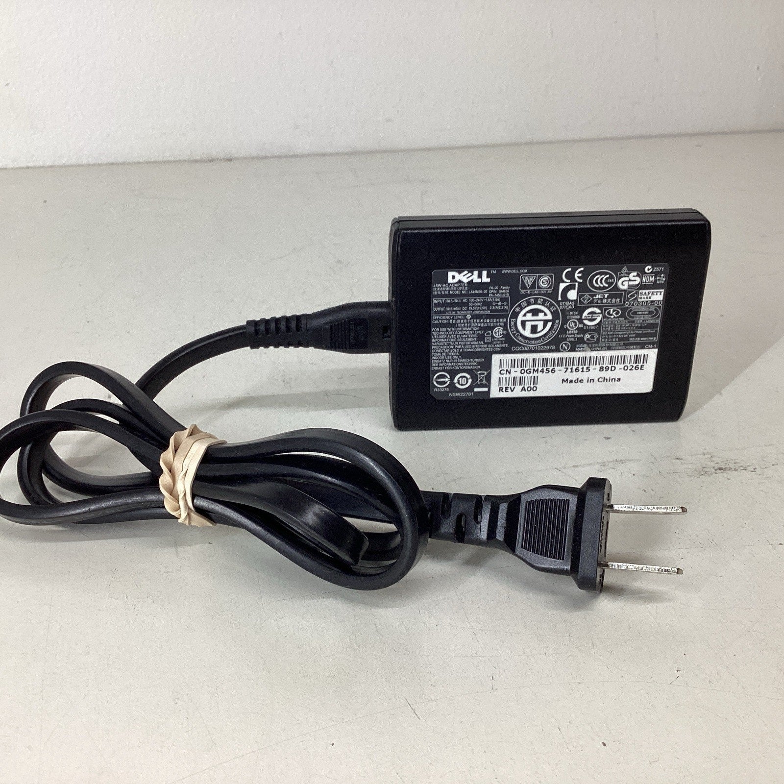 Dell LA45NS0-00 19.5V 2.31A 45W AC Power Adapter Charger 0GM456